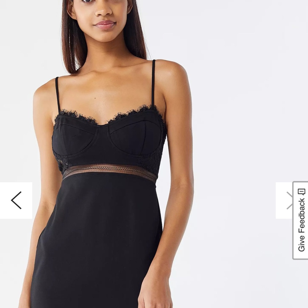 ASTR The Label Dream On Lace Trim Mini Dress